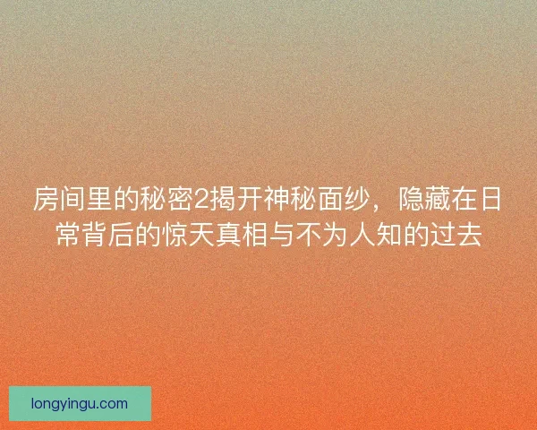 房间里的秘密2揭开神秘面纱，隐藏在日常背后的惊天真相与不为人知的过去